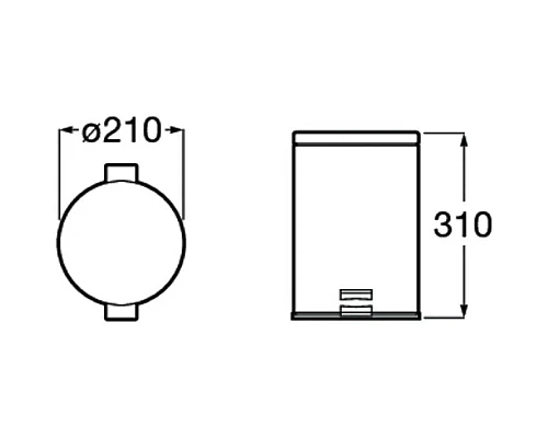 Заказать Мусорное ведро 3л Roca Public 817413002 в магазине сантехники Santeh-Crystal.ru
