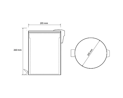Купить Мусорное ведро 5л Bemeta Salbo 160315010 в магазине сантехники Santeh-Crystal.ru