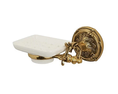 Купить Мыльница с держателем античное золото Art&Max Barocco AM-1786-Do-Ant в магазине сантехники Santeh-Crystal.ru