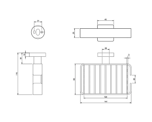 Купить Мыльница Villeroy & Boch Elements-Striking TVA15200800076 в магазине сантехники Santeh-Crystal.ru