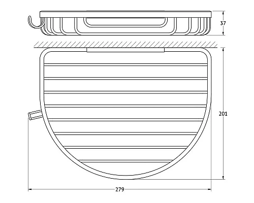 Купить Полка 27,9 см FBS Ryna RYN 010 в магазине сантехники Santeh-Crystal.ru