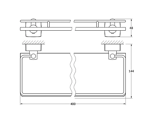 Купить Полка 40 см FBS Esperado ESP 014 в магазине сантехники Santeh-Crystal.ru