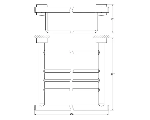 Купить Полка для полотенец 40 см FBS Esperado ESP 040 в магазине сантехники Santeh-Crystal.ru