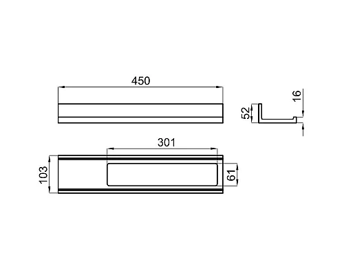 Приобрести Полка 45 см Noken Essence C N643000089 в магазине сантехники Santeh-Crystal.ru