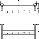 Купить Полка для полотенец 59,4 см (6 крючков) Savol 87 S-608745 в магазине сантехники Santeh-Crystal.ru