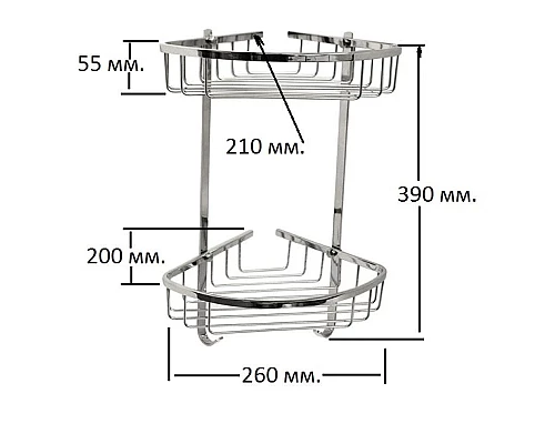 Купить Полка угловая Magliezza Fiore 80102-DO в магазине сантехники Santeh-Crystal.ru