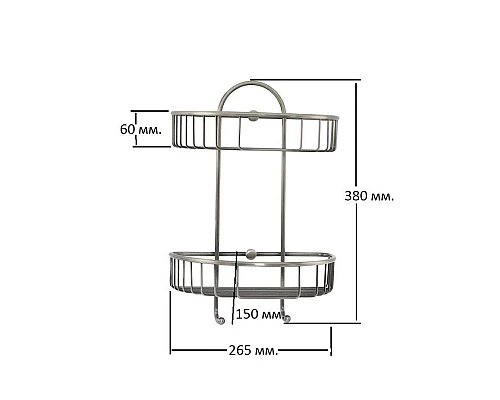 Заказать Полка Magliezza Fiore 80105-BR в магазине сантехники Santeh-Crystal.ru