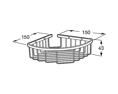 Купить Полка угловая 15х15 см Roca Hotels 816401001 в магазине сантехники Santeh-Crystal.ru
