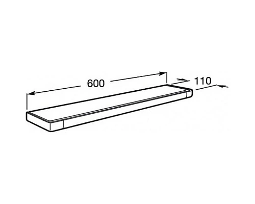 Приобрести Полка 60 см Roca Tempo 817027022 в магазине сантехники Santeh-Crystal.ru