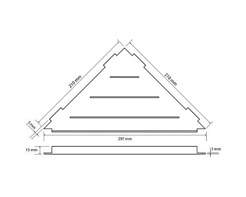 Приобрести Полка угловая 21х21 см Bemeta Cytro 101302431 в магазине сантехники Santeh-Crystal.ru