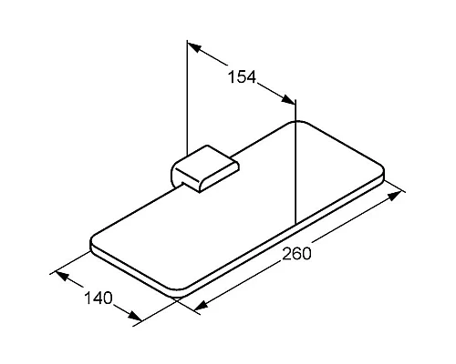 Купить Полка стеклянная 26 см Kludi E2 4998705 в магазине сантехники Santeh-Crystal.ru