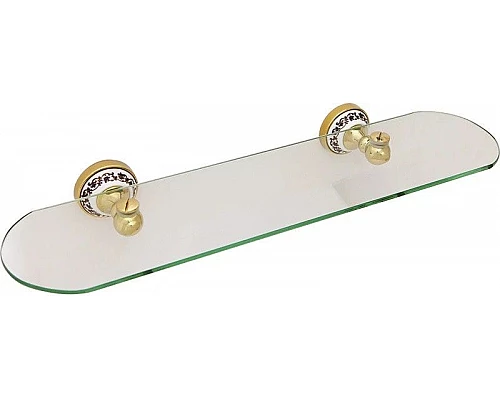 Приобрести Полка стеклянная 52 см Fixsen Bogema Gold FX-78503G в магазине сантехники Santeh-Crystal.ru