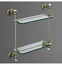 Полка стеклянная 45,7 см Art&Max Antic Crystal AM-E-2682BSJ-Br