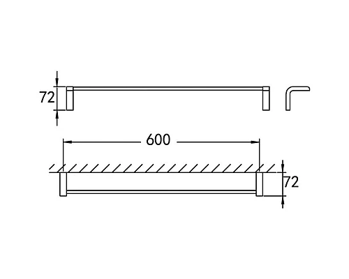 Приобрести Полка стеклянная 60 см Art&Max Ultima AM-F-8929 в магазине сантехники Santeh-Crystal.ru
