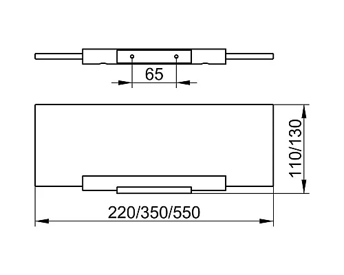 Заказать Полка стеклянная 55 см без держателей KEUCO Plan 14910005500 в магазине сантехники Santeh-Crystal.ru