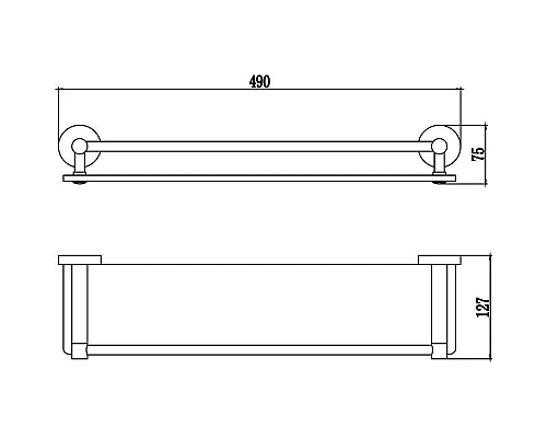 Заказать Полка стеклянная 49 см Savol 87 S-508791 в магазине сантехники Santeh-Crystal.ru