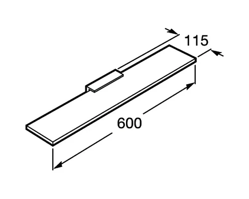 Заказать Полка стеклянная 60 см Roca Nuova 816524001 в магазине сантехники Santeh-Crystal.ru