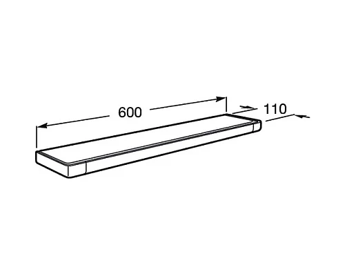 Заказать Полка стеклянная 60 см Roca Tempo 817027001 в магазине сантехники Santeh-Crystal.ru