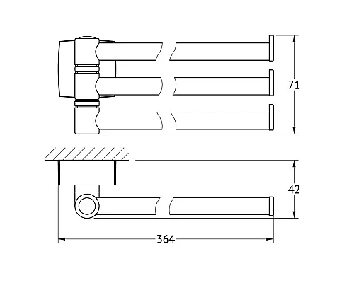 Купить Полотенцедержатель 36,4 см FBS Esperado ESP 045 в магазине сантехники Santeh-Crystal.ru
