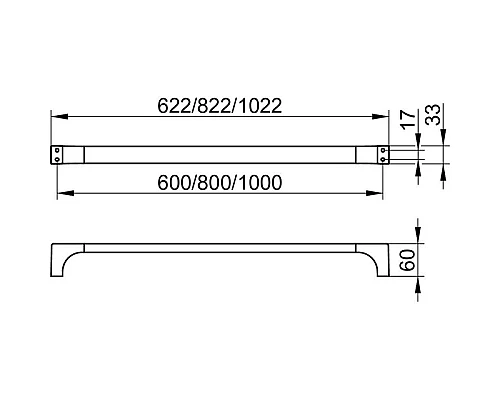 Приобрести Полотенцедержатель 82,2 см KEUCO Edition 11 11101010800 в магазине сантехники Santeh-Crystal.ru
