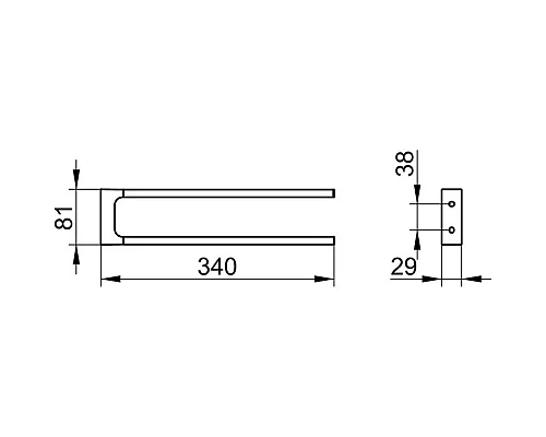 Купить Полотенцедержатель 34 см KEUCO Edition 11 11119010000 в магазине сантехники Santeh-Crystal.ru