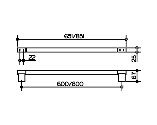 Купить Полотенцедержатель 65,1 см KEUCO Plan 14901070600 в магазине сантехники Santeh-Crystal.ru