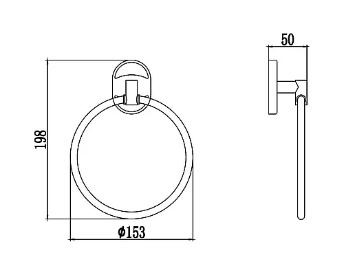 Приобрести Кольцо для полотенец Savol 70 S-007060 в магазине сантехники Santeh-Crystal.ru