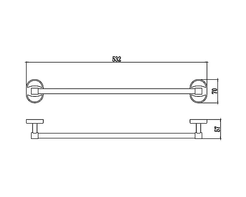 Купить Полотенцедержатель 53,2 см Savol 70 S-007024 в магазине сантехники Santeh-Crystal.ru
