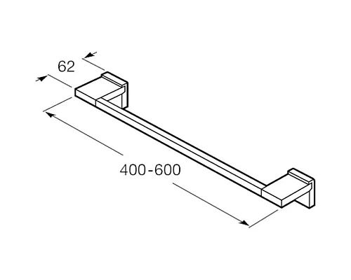 Купить Полотенцедержатель 60 см Roca Rubik 816845001 в магазине сантехники Santeh-Crystal.ru