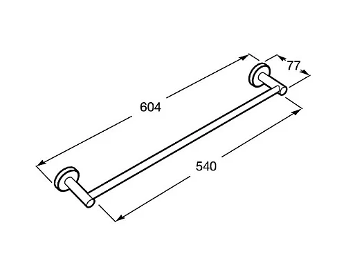 Приобрести Полотенцедержатель 60,4 см Roca Superinox  817308002 в магазине сантехники Santeh-Crystal.ru