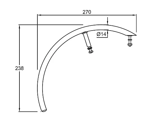 Купить Полотенцедержатель Jacob Delafon Escale E75638-CP в магазине сантехники Santeh-Crystal.ru