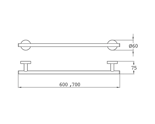 Купить Полотенцедержатель 70 см Teka Alaior 17061020N2 в магазине сантехники Santeh-Crystal.ru