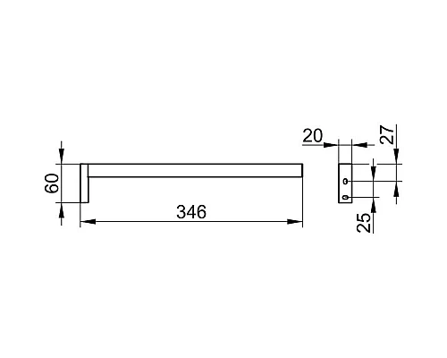Заказать Полотенцедержатель 34,6 см KEUCO Edition 90 Square 19122010000 в магазине сантехники Santeh-Crystal.ru