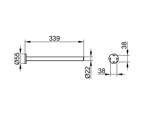 Купить Полотенцедержатель 33,9 см KEUCO Plan 14923370000 в магазине сантехники Santeh-Crystal.ru