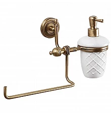 Полотенцедержатель с дозатором Caprigo Royal 6728 C/BR