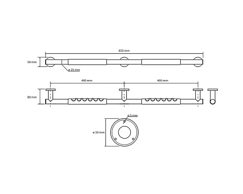 Купить Поручень 85,5 см Bemeta Omega 104507691 в магазине сантехники Santeh-Crystal.ru