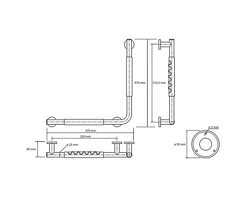 Приобрести Поручень 47 см Bemeta Omega 104507721 в магазине сантехники Santeh-Crystal.ru