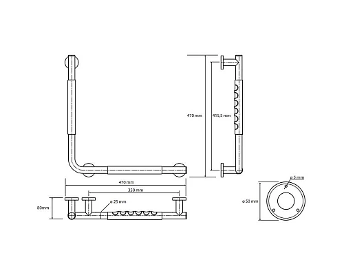 Заказать Поручень 47 см Bemeta Omega 104507731 в магазине сантехники Santeh-Crystal.ru