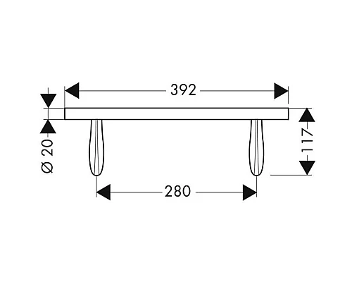 Заказать Поручень 39,2 см Axor Massaud 42230000 в магазине сантехники Santeh-Crystal.ru