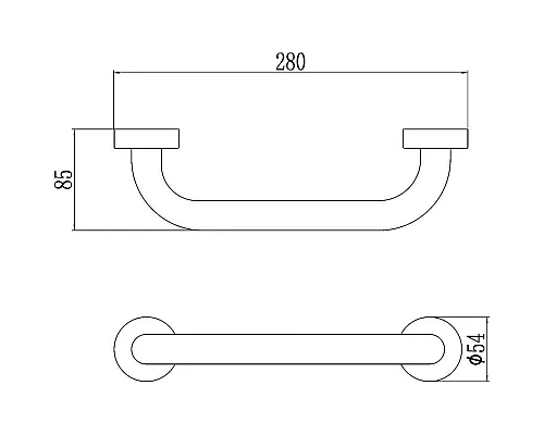 Заказать Поручень 28 см Savol S-010025 в магазине сантехники Santeh-Crystal.ru