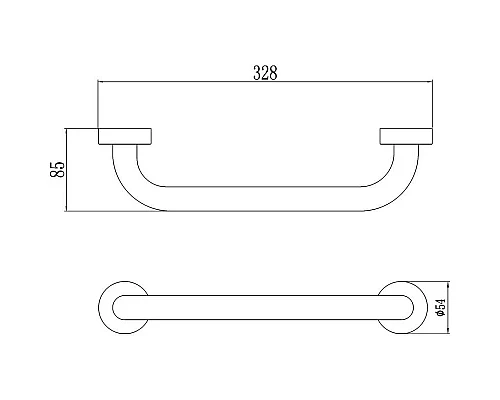 Заказать Поручень 32,8 см Savol S-010030 в магазине сантехники Santeh-Crystal.ru
