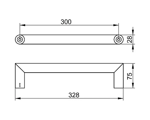 Приобрести Поручень 32,8 см KEUCO Reva 12807010000 в магазине сантехники Santeh-Crystal.ru