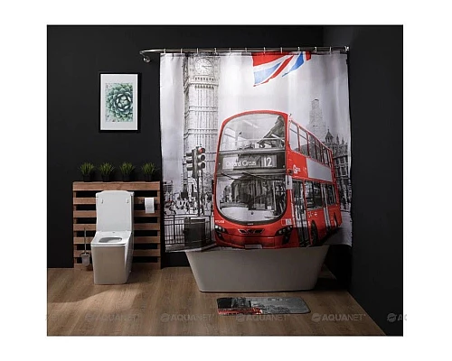 Приобрести Штора для ванной комнаты Aquanet Лондон SC3000A в магазине сантехники Santeh-Crystal.ru