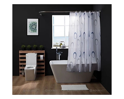 Приобрести Штора для ванной комнаты Aquanet Круги SC7033A в магазине сантехники Santeh-Crystal.ru