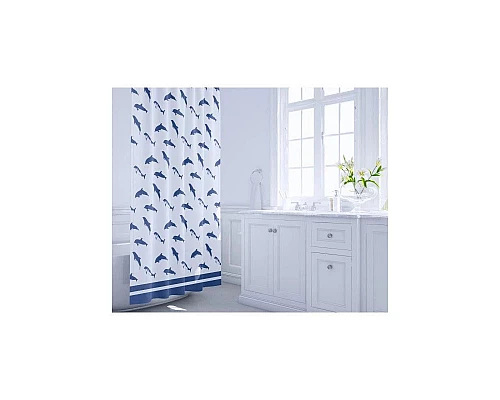 Заказать Штора для ванной комнаты Fixsen Dolphins FX-1502 в магазине сантехники Santeh-Crystal.ru
