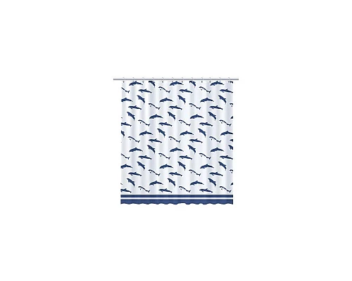 Заказать Штора для ванной комнаты Fixsen Dolphins FX-1502 в магазине сантехники Santeh-Crystal.ru