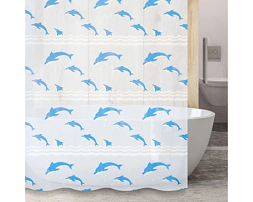 Приобрести Штора для ванной комнаты Savol S-6PEVA05 в магазине сантехники Santeh-Crystal.ru