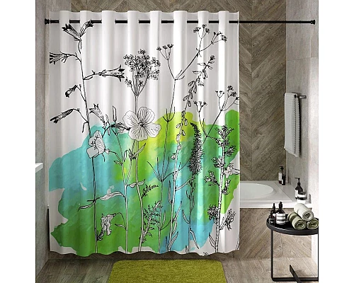 Заказать Штора для ванной комнаты WasserKRAFT Dill SC-39103 в магазине сантехники Santeh-Crystal.ru