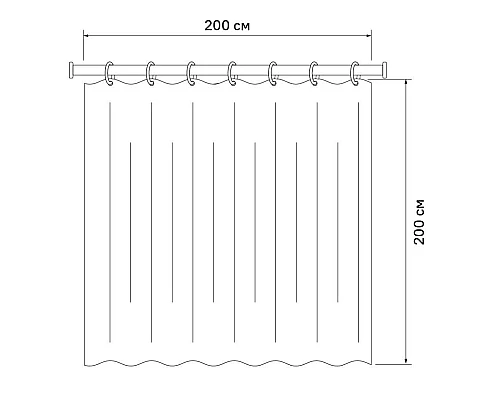 Приобрести Штора для ванной комнаты IDDIS Horizon 300P20RI11 в магазине сантехники Santeh-Crystal.ru