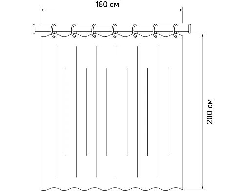 Заказать Штора для ванной комнаты IDDIS Promo P03PV18I11 в магазине сантехники Santeh-Crystal.ru
